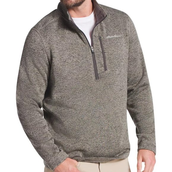 Eddie Bauer Radiator Sweater 1/4 Zip Fleece (Gray) L - Picture 1 of 6